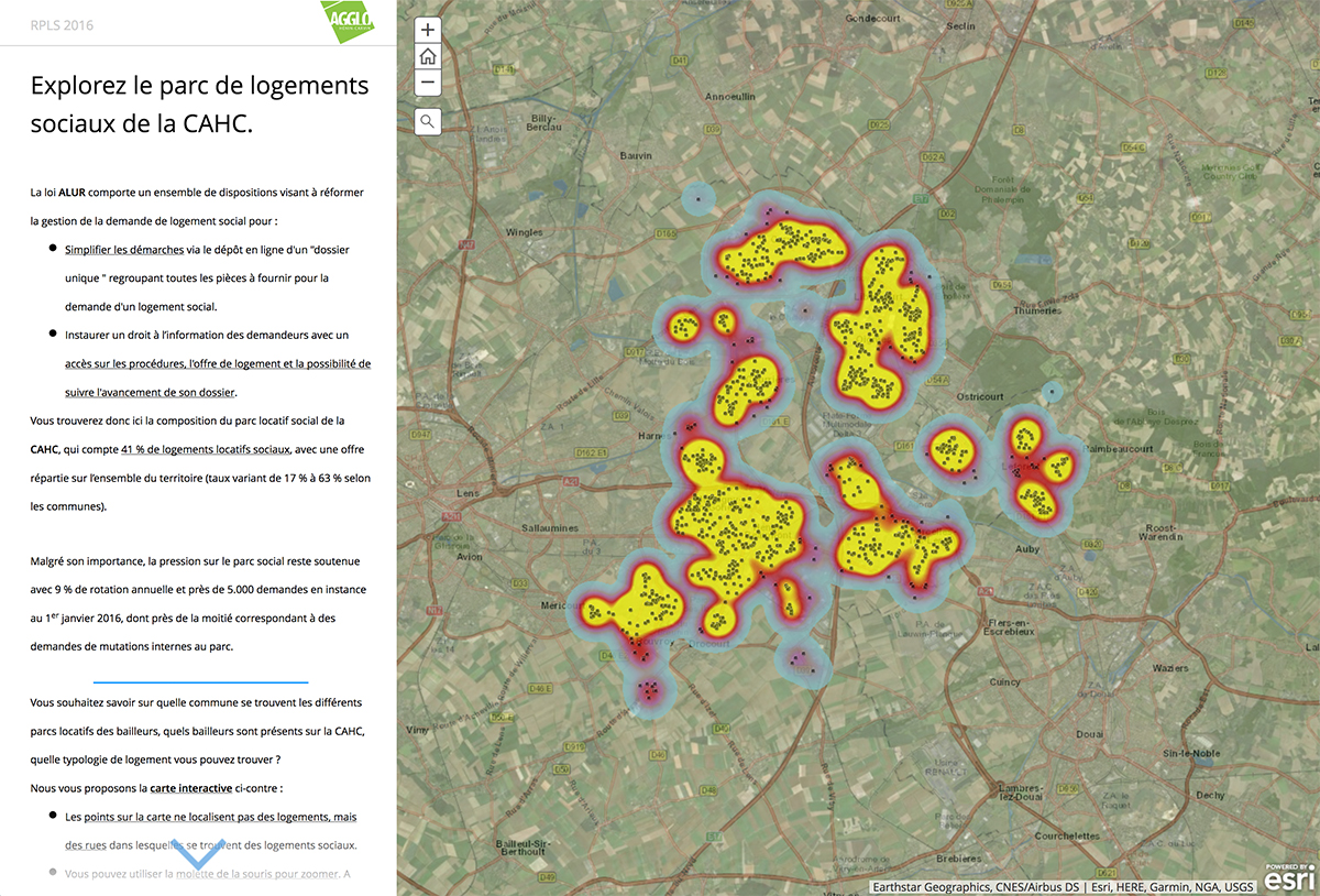 Carte - Logements sociaux de l'Agglo Hénin-Carvin