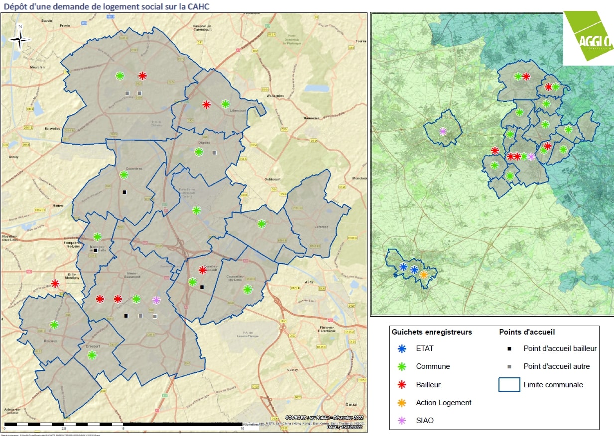 Guichets enregistreurs sur le territoire de la CAHC